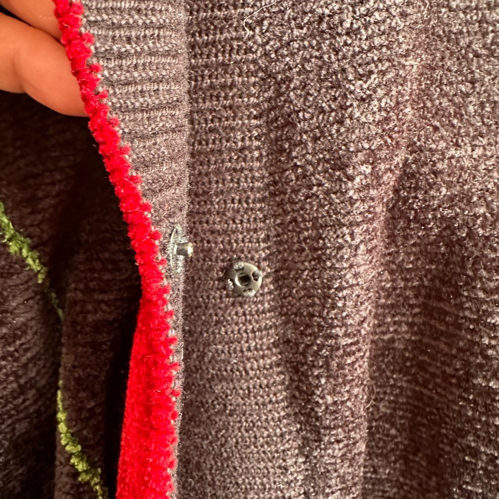 Mina Norton Chenille Jacket Wearable Art L Or Xl Gem